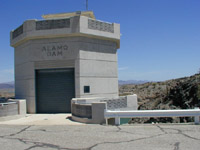 Photo of the Alamo Dam control house.
